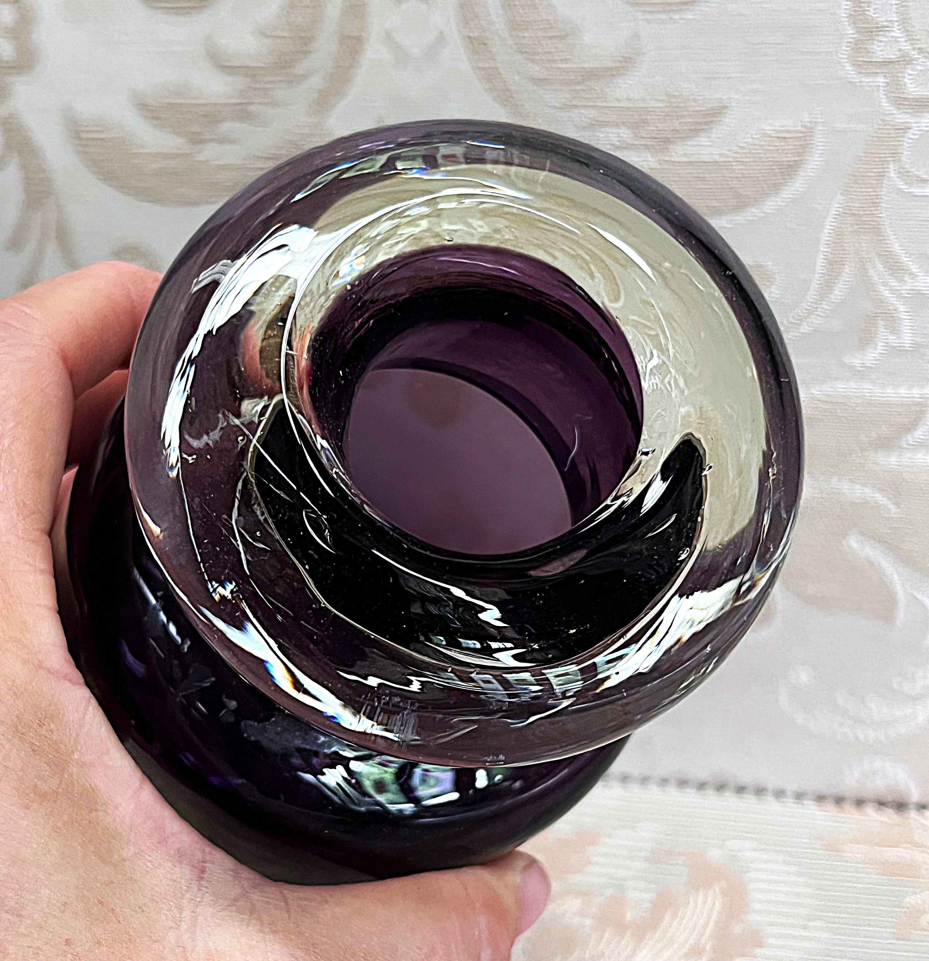 German: Art Glass Rosenthal Amethyst Vase