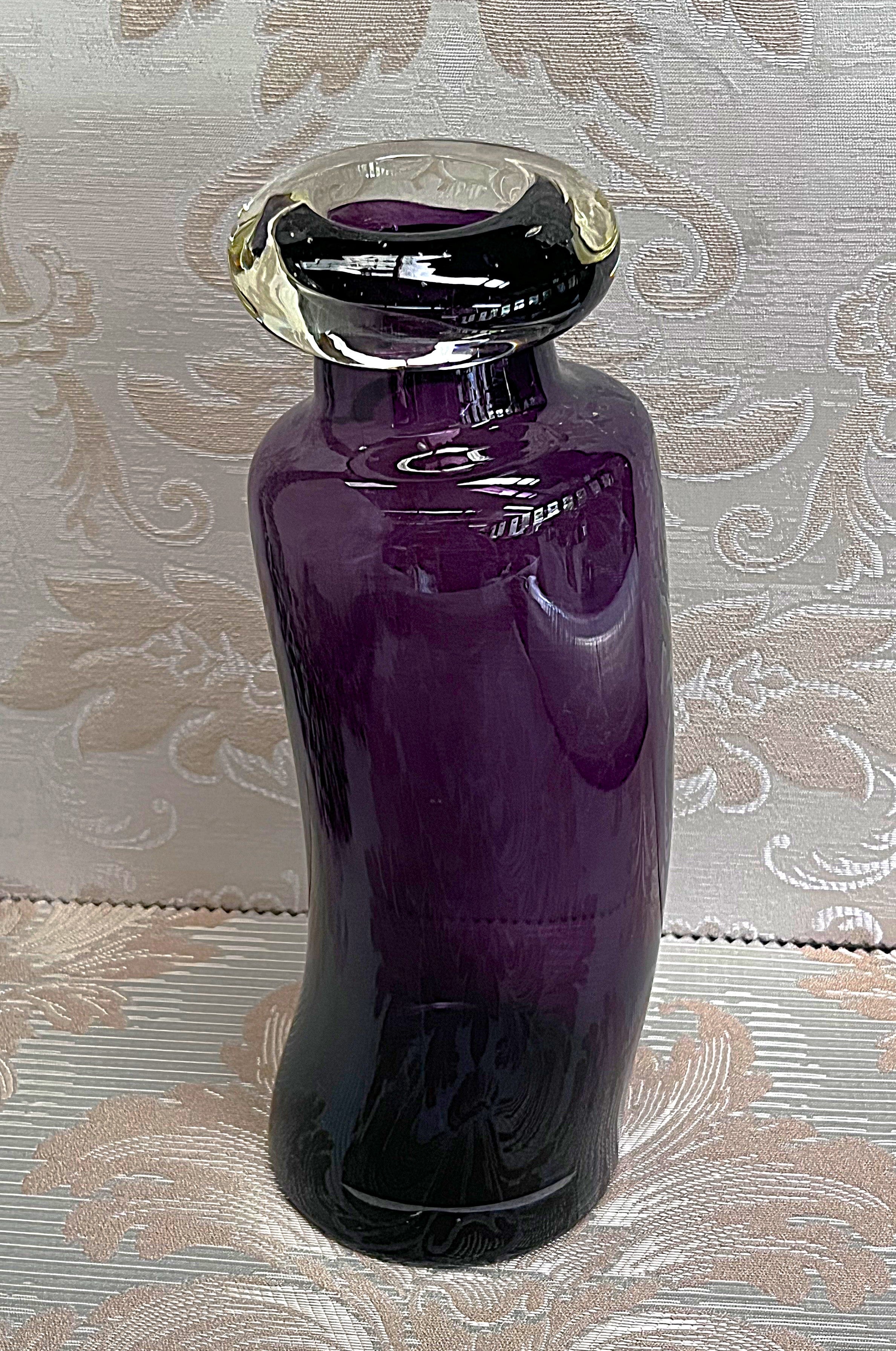 German: Art Glass Rosenthal Amethyst Vase