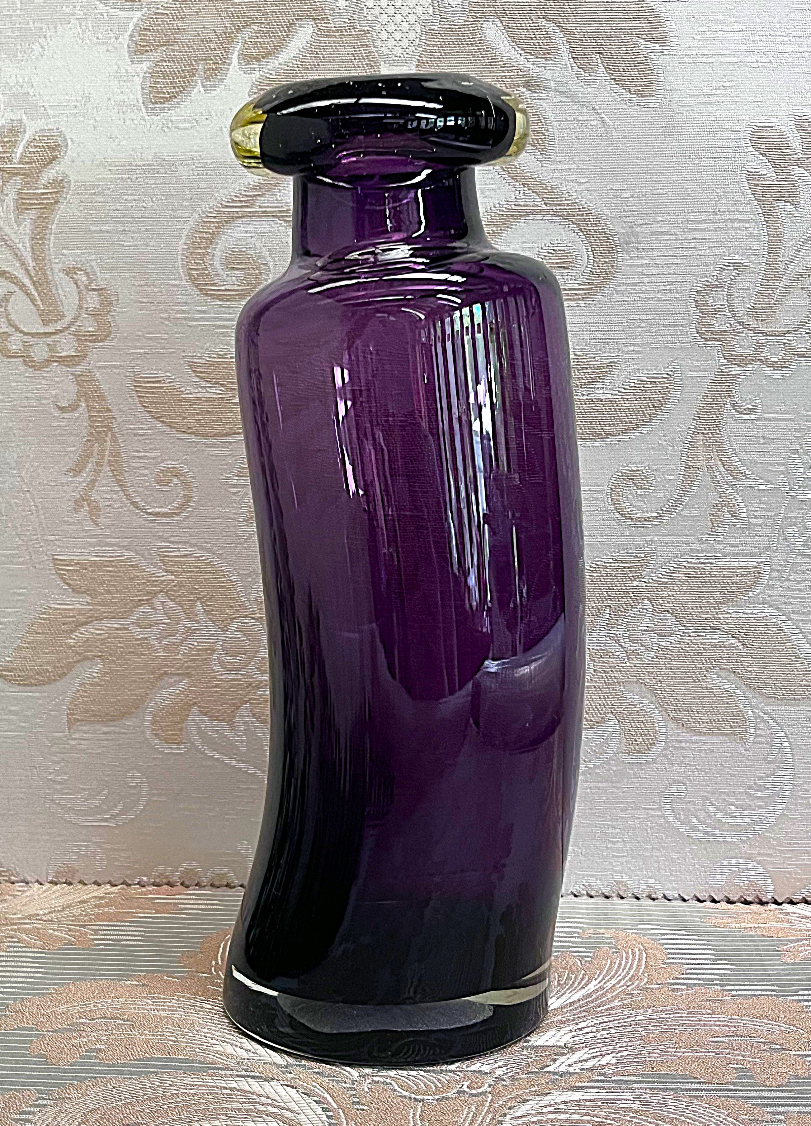 German: Art Glass Rosenthal Amethyst Vase