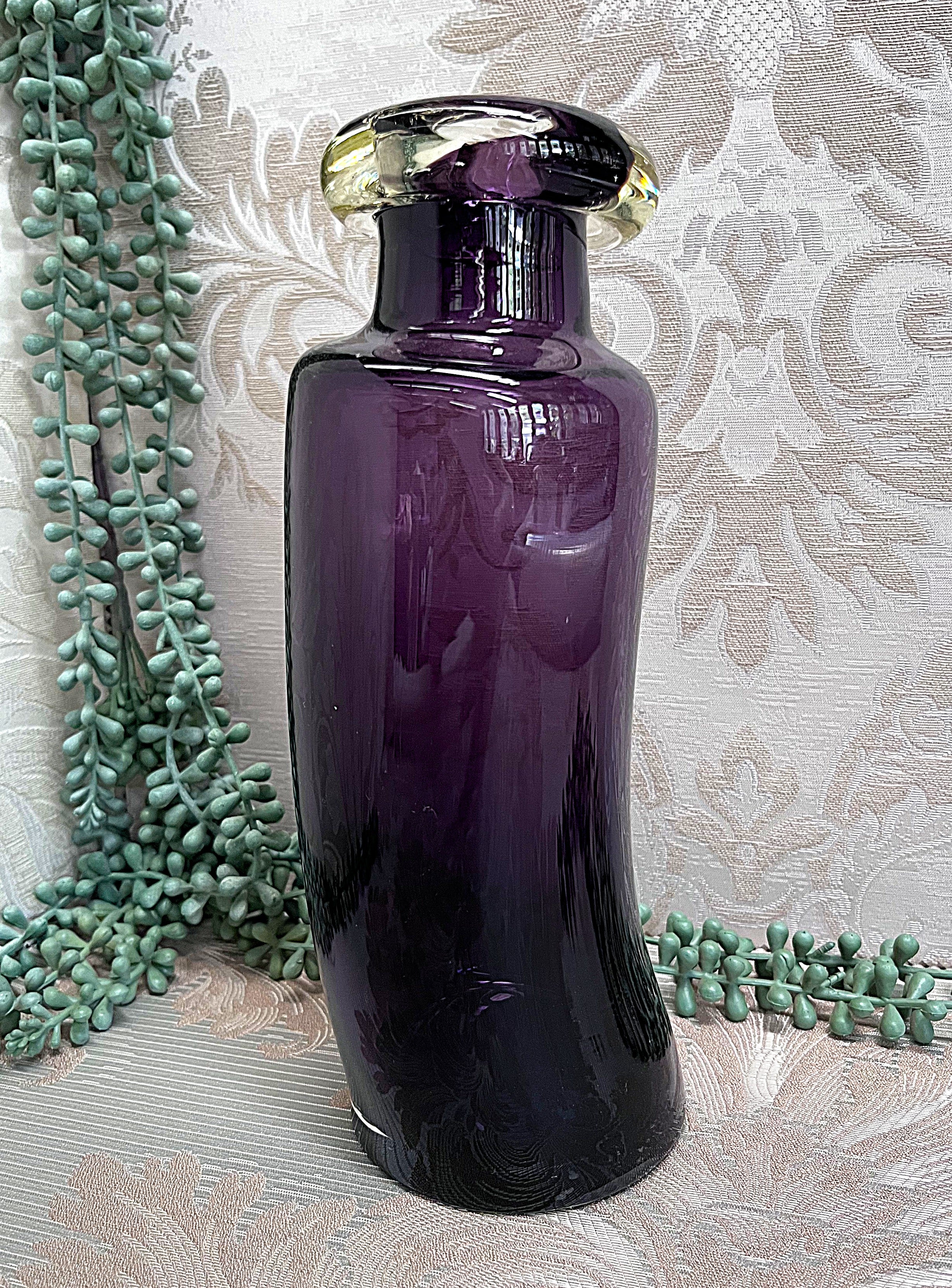 German: Art Glass Rosenthal Amethyst Vase