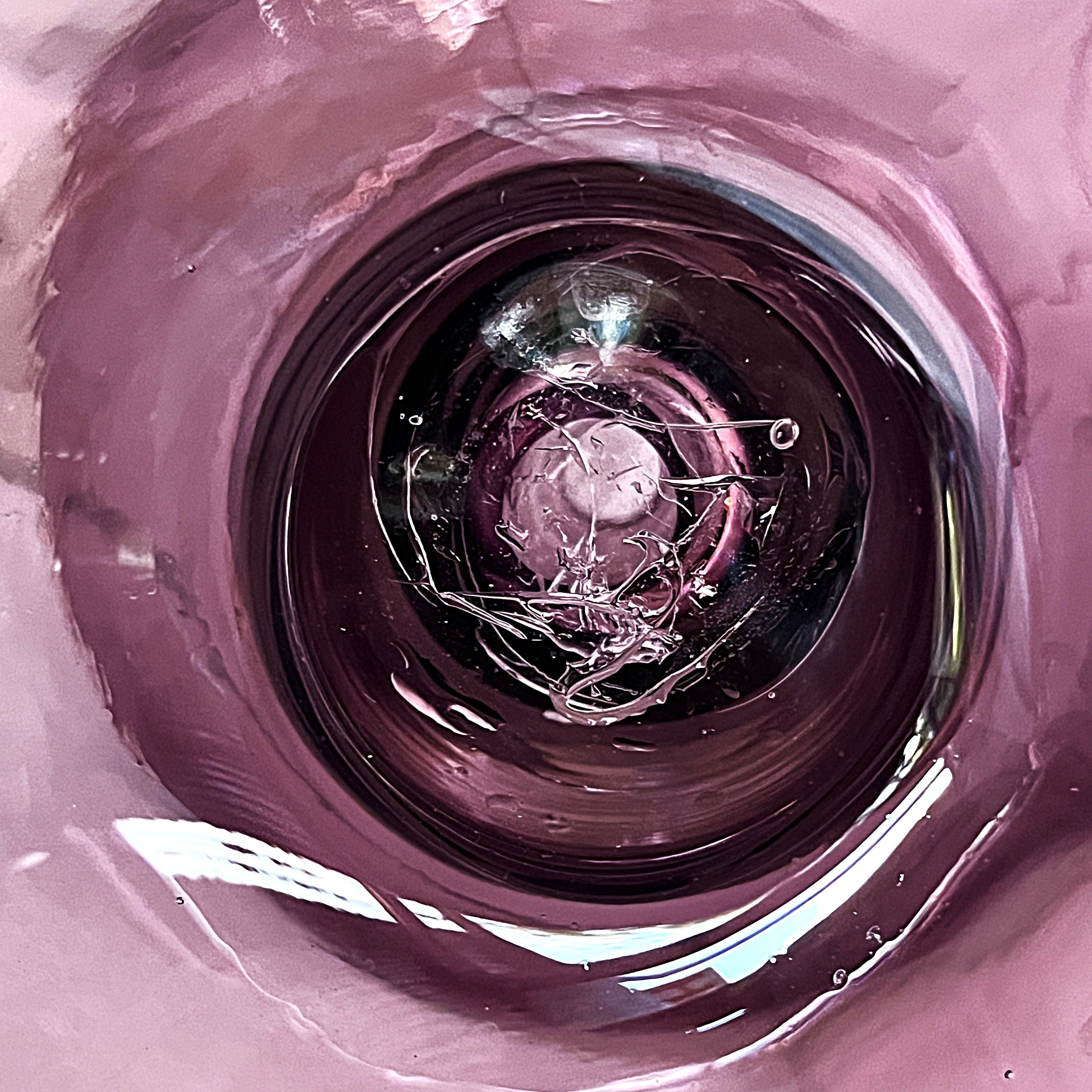 Italian: Empoli Art Glass Amethyst Compote Bowl