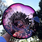 Decorative Art Glass: Empoli Amethyst Compote Bowl
