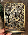 Bookends: Antique Chinese Folk Art Brass Bookends