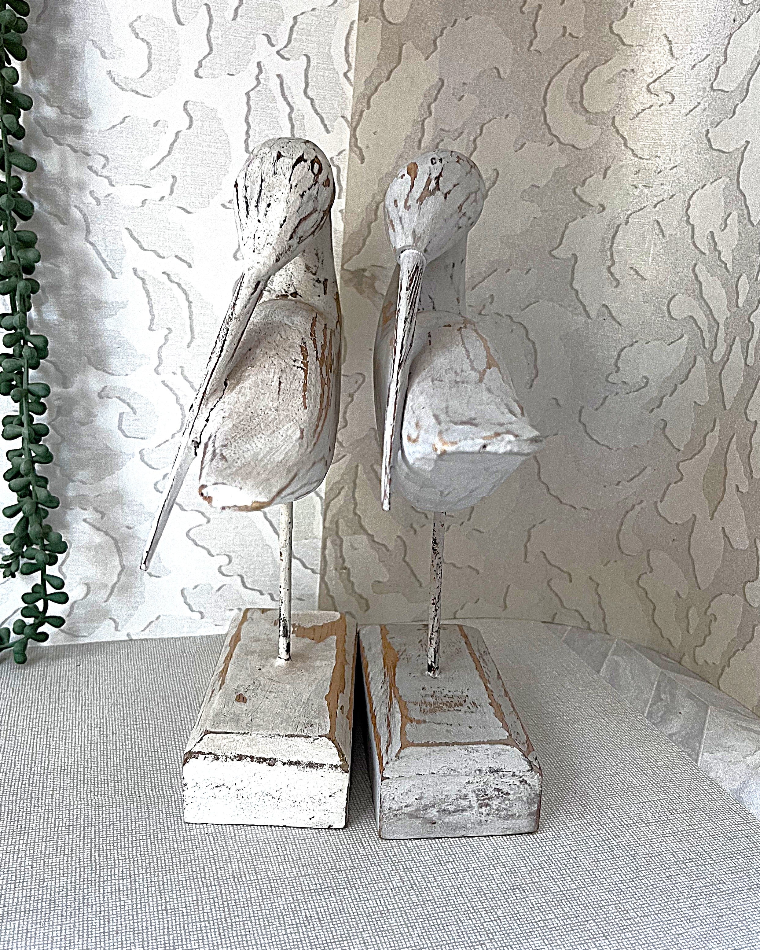Wood Décor: Shore Bird Décor, Pair