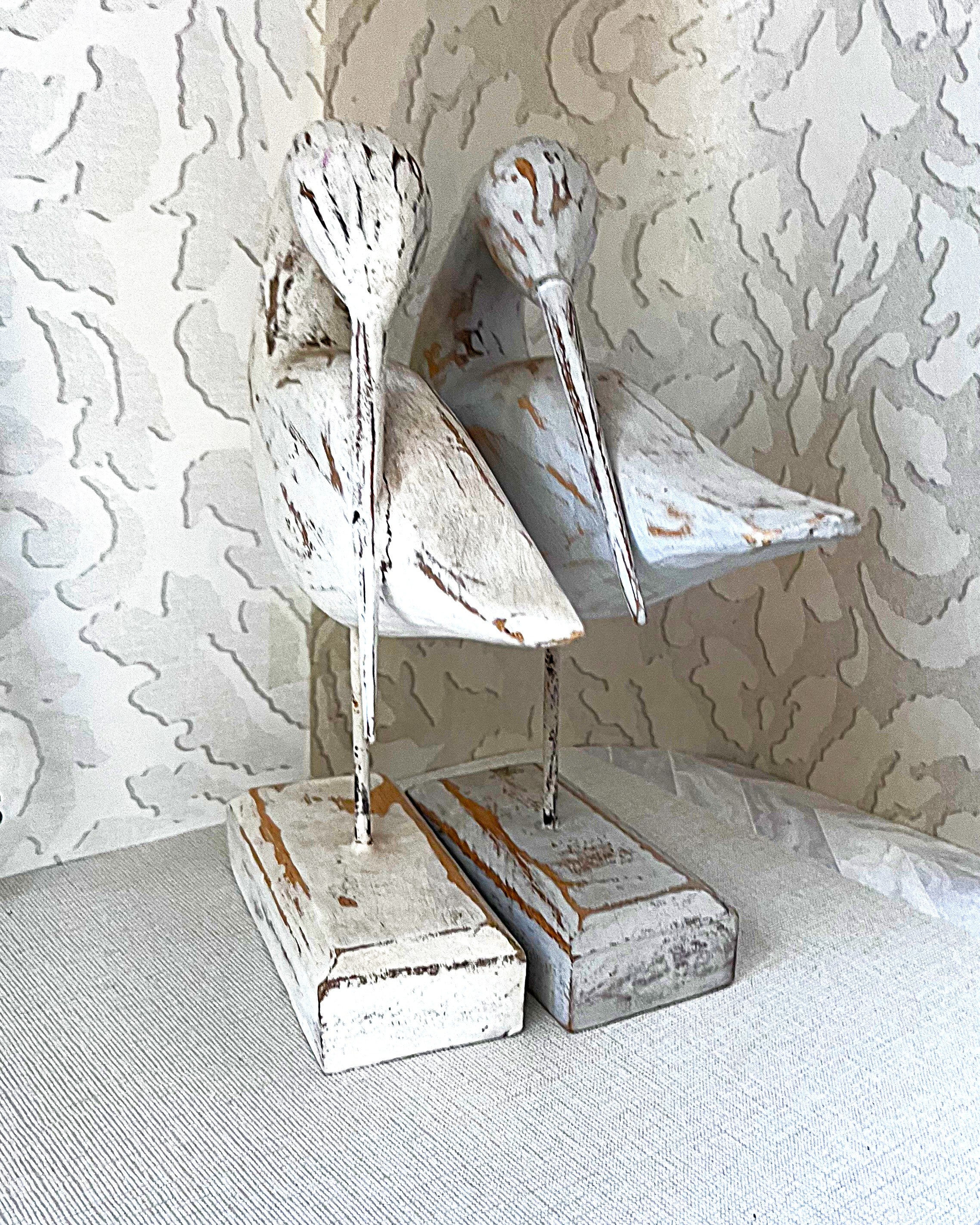 Wood Décor: Shore Bird Décor, Pair