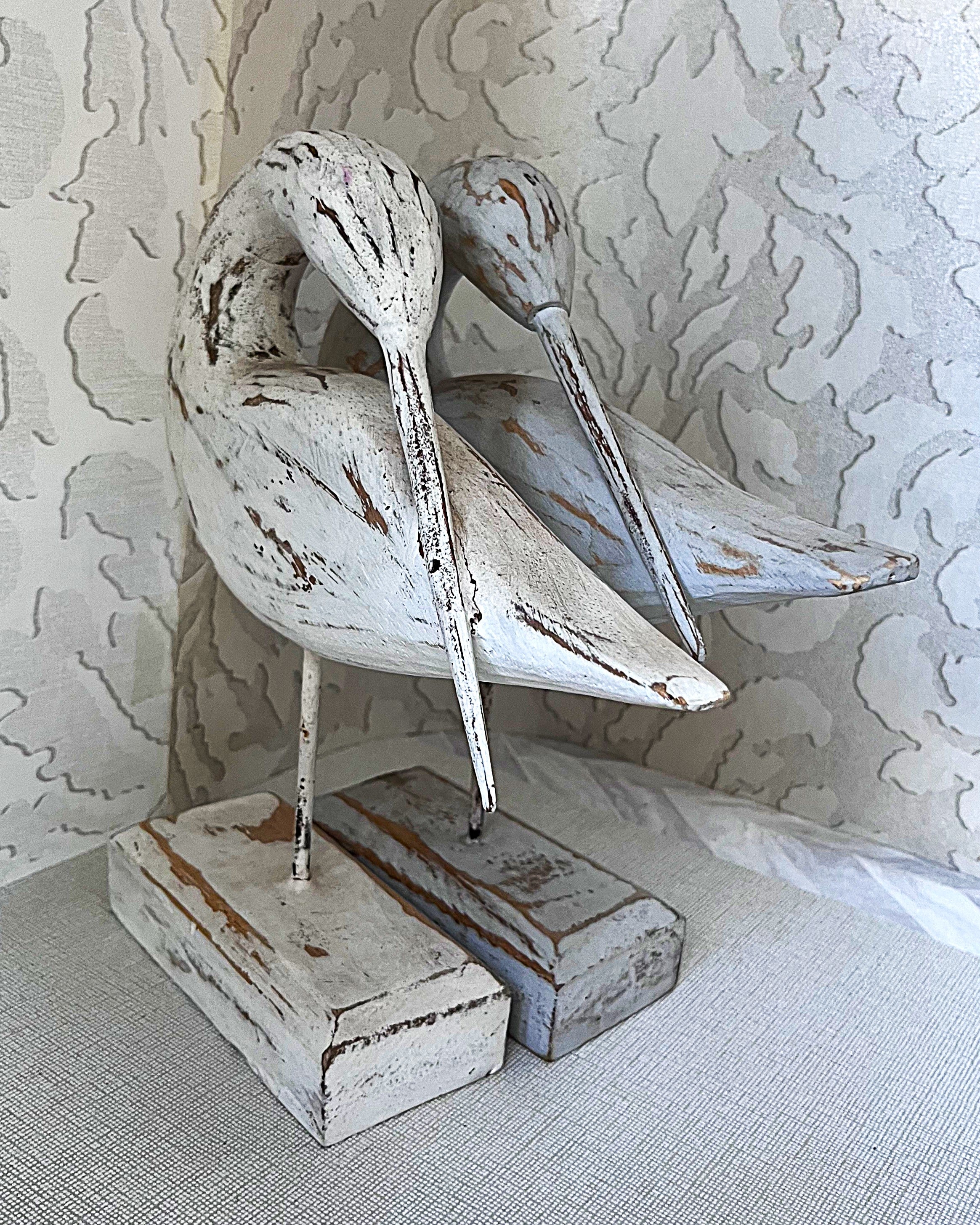Wood Décor: Shore Bird Décor, Pair