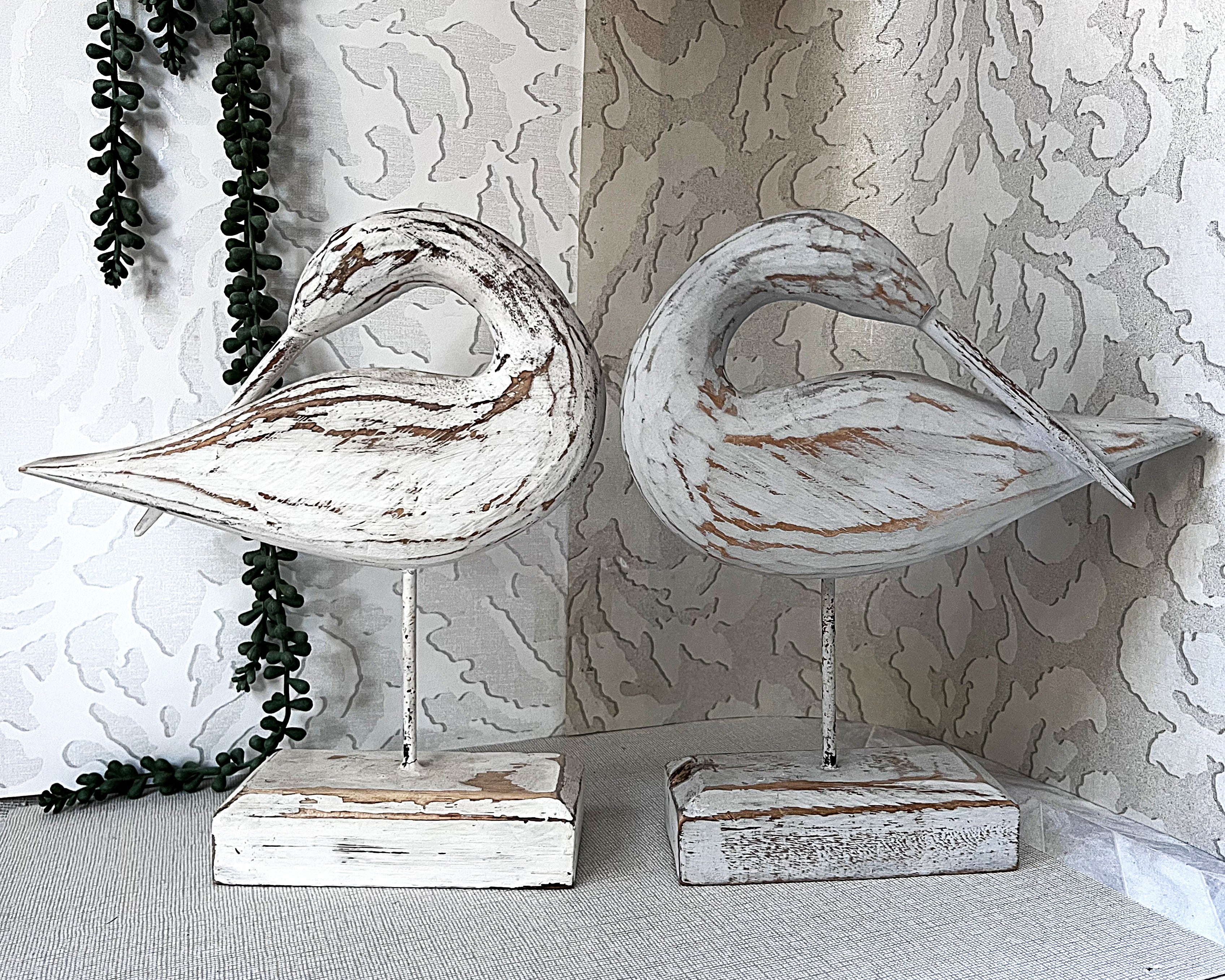 Wood Décor: Shore Bird Décor, Pair