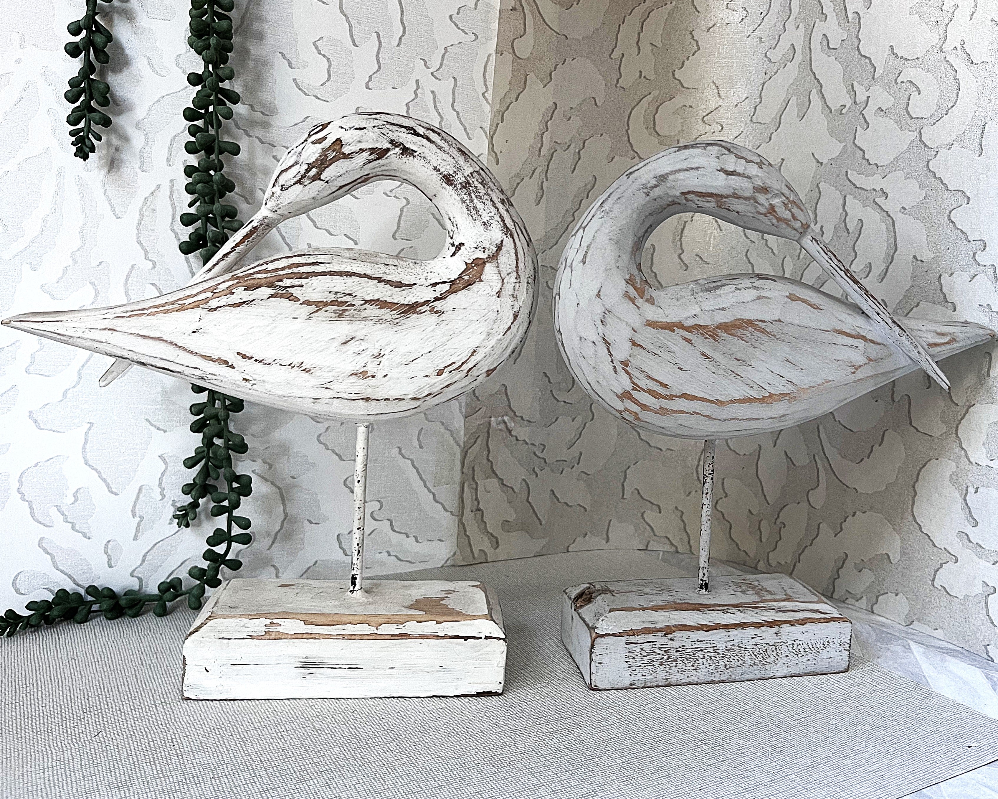 Wood Décor: Shore Bird Décor, Pair