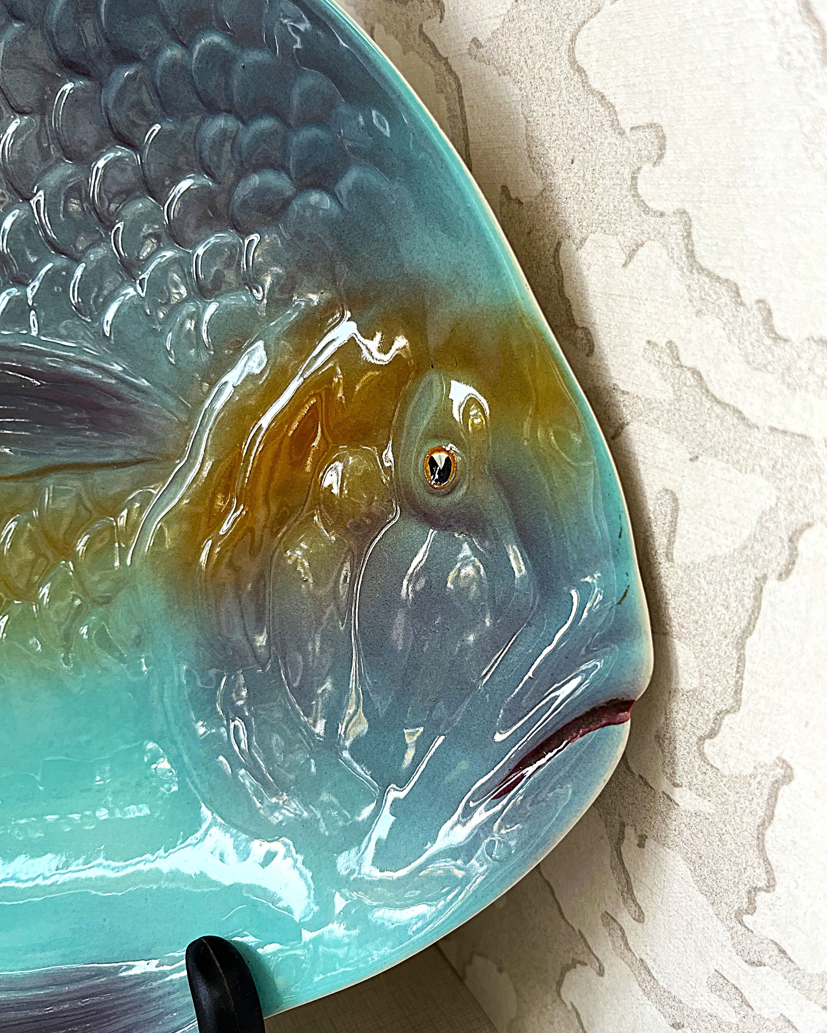 Wall Plate: Shorter & Son Large Majolica Fish Platter