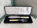 Cutlery Boxed: Antique Edwardian Fish Serving Set with Bakelite Handles