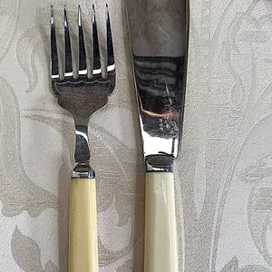 Cutlery Boxed: Antique Edwardian Fish Serving Set with Bakelite Handles