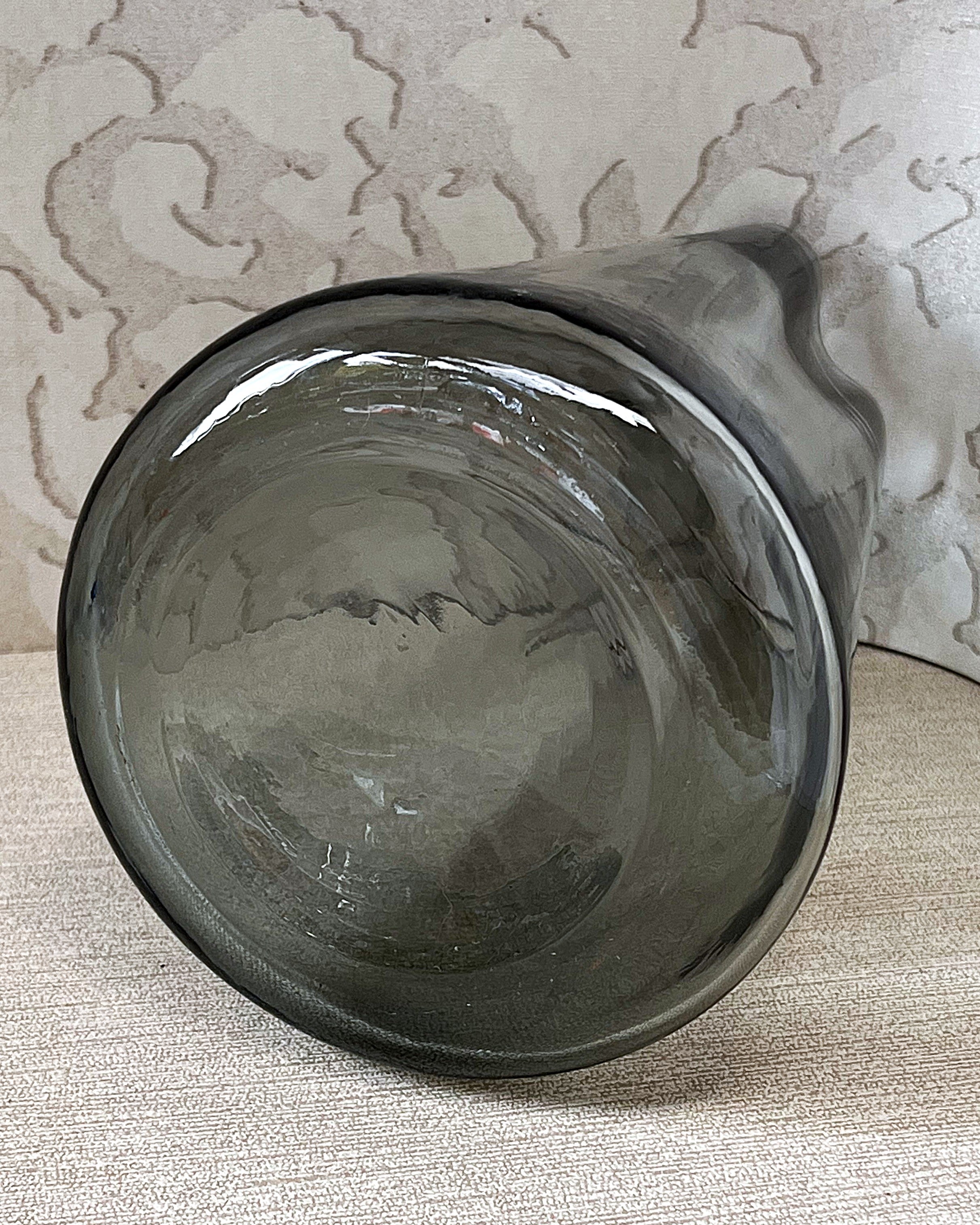 Vases: Nordic Inspired Smoke Grey Glass Vase