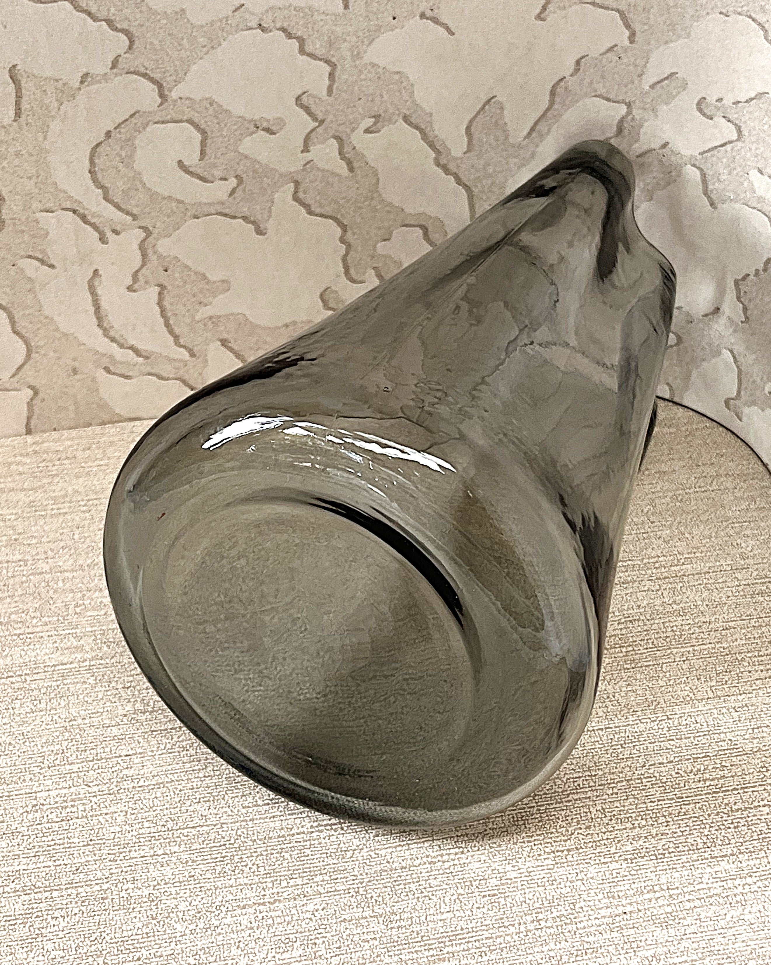 Vases: Nordic Inspired Smoke Grey Glass Vase
