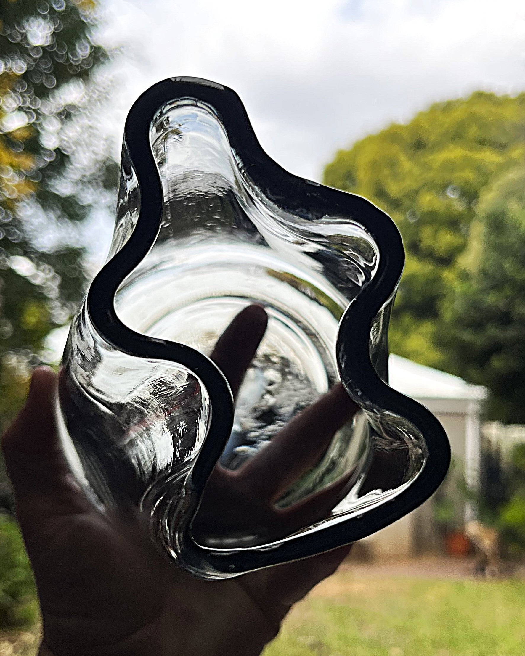 Vases: Nordic Inspired Smoke Grey Glass Vase