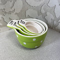 Measuring: Measuring Cup Set, Lime Green Polka Dots, Spode