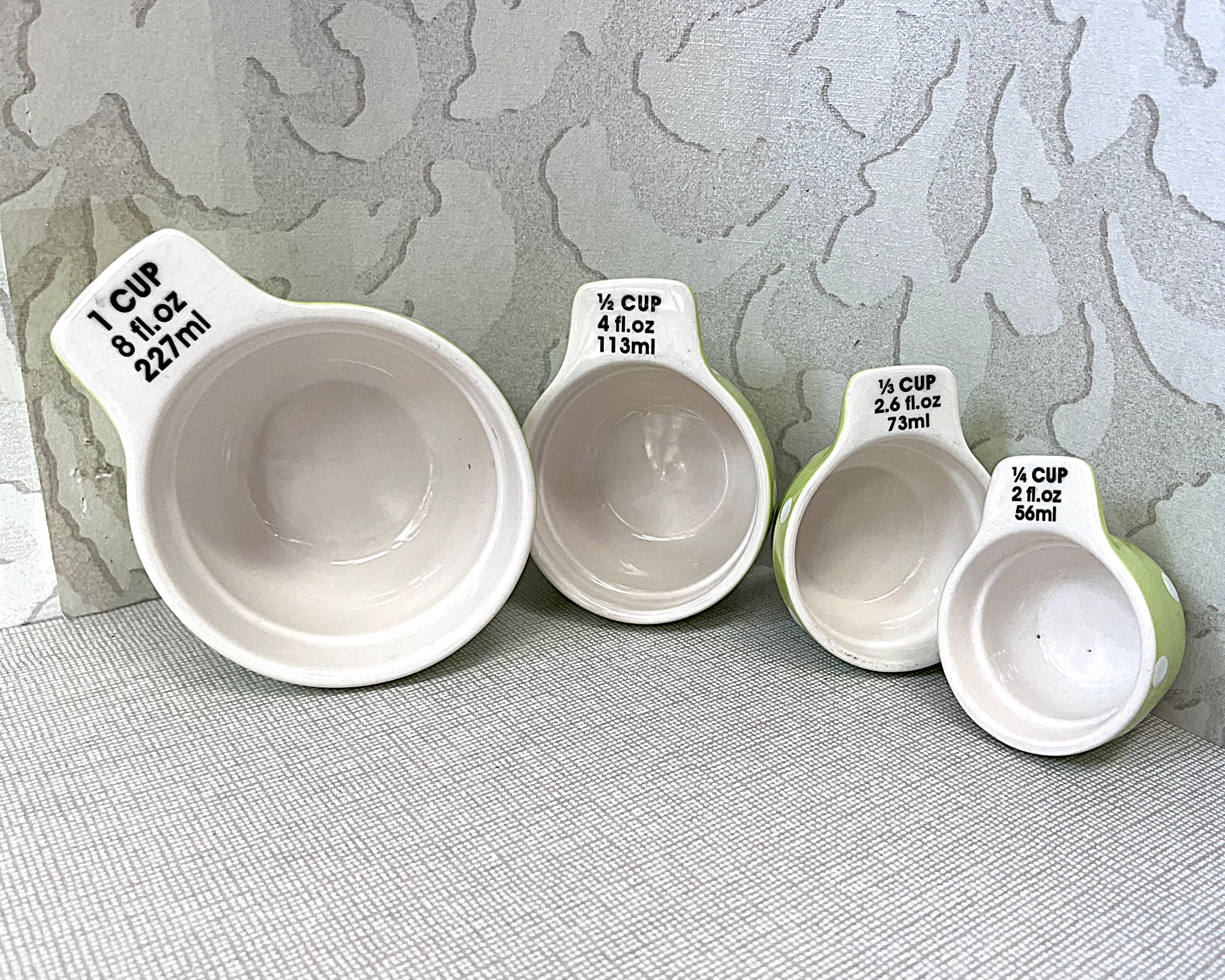 Measuring: Measuring Cup Set, Lime Green Polka Dots, Spode