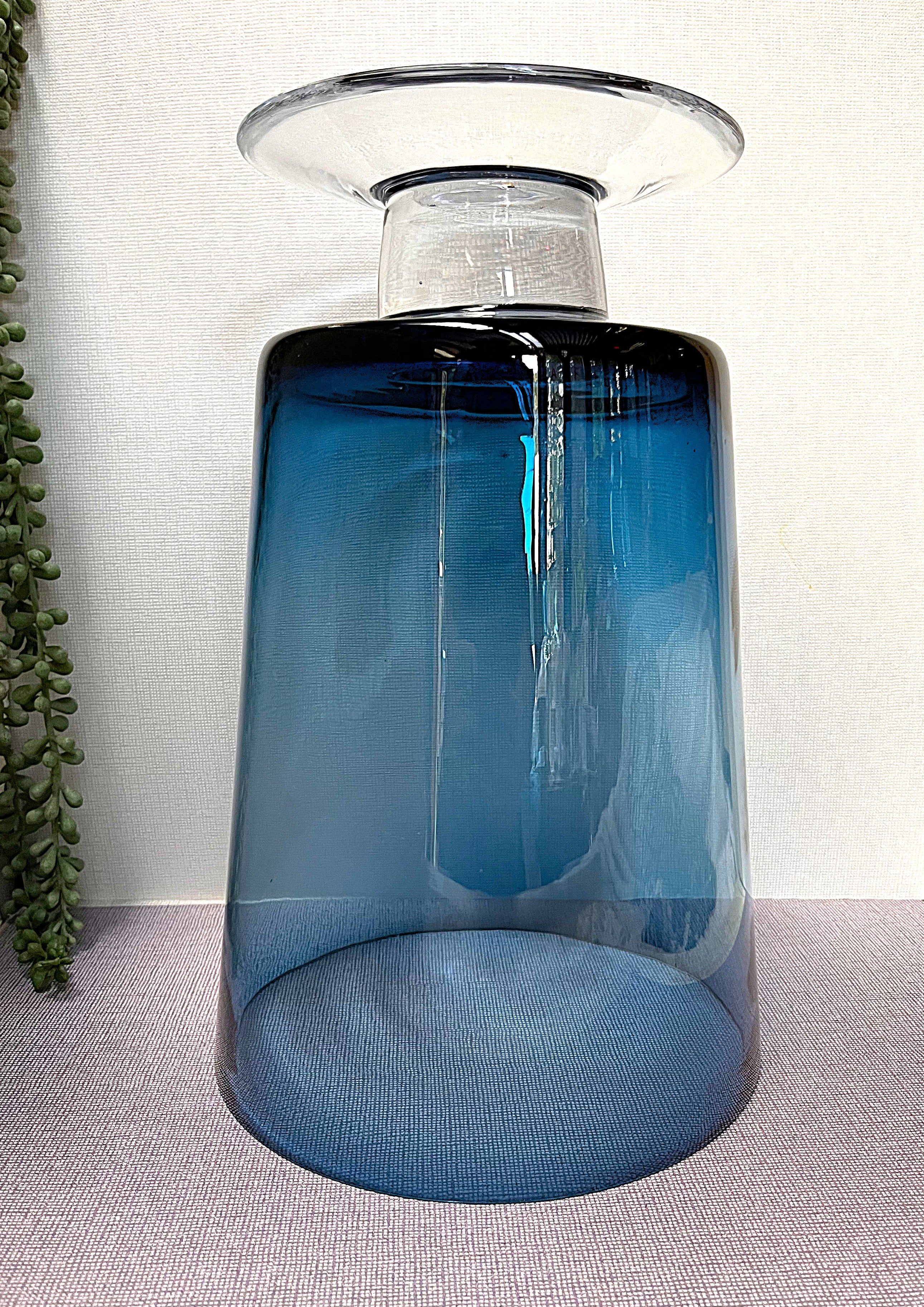 Vases: Stephanie Miron Cobalt Blue Pedestal Vase