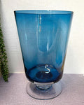 Vases: Stephanie Miron Cobalt Blue Pedestal Vase