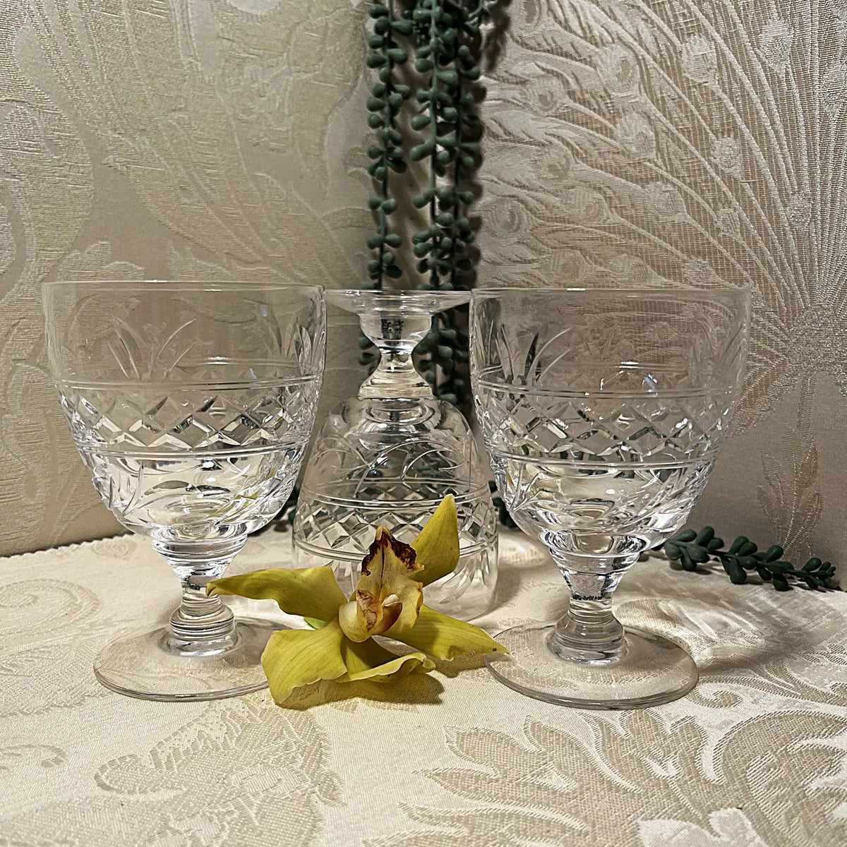 Stemware: Stuart Crystal Water Goblets, 3