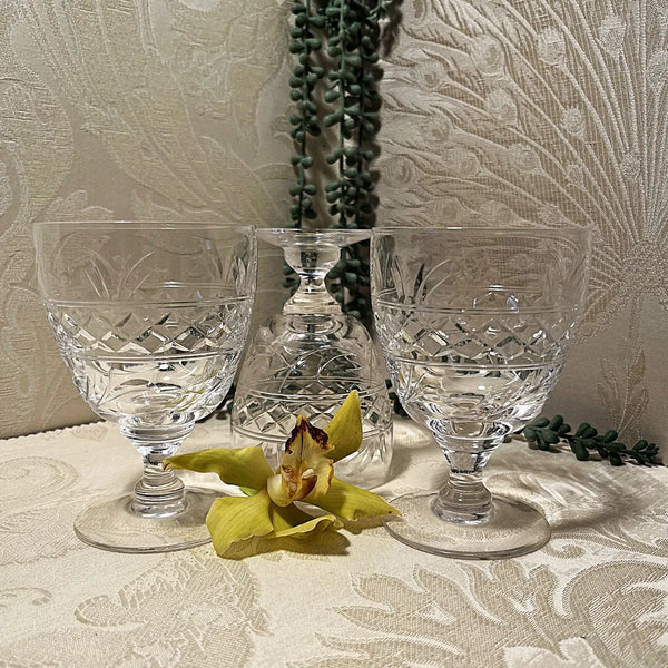 Stemware: Stuart Crystal Water Goblets, 3