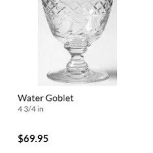 Stemware: Stuart Crystal Water Goblets, 3