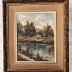 Oil Paintings: Mid-Century "Studio" Landscapes, Pair (Snyder & Leighton)
