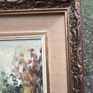 Wall Art: Mid-Century "Studio" Oil Landscapes, Pair