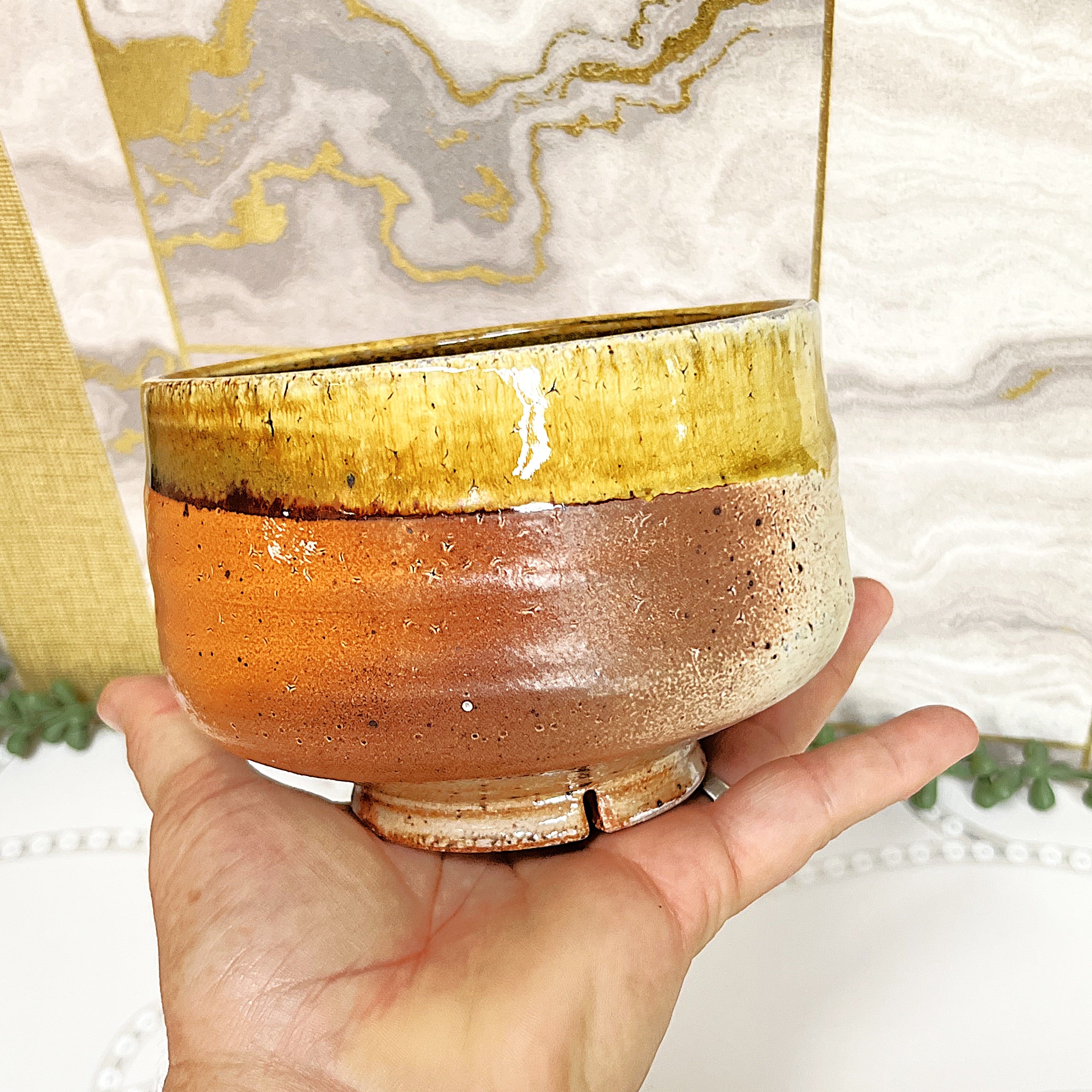 Studio Pottery: Small Bowl Mingei Pottery Style.