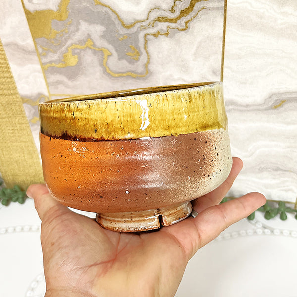 Studio Pottery: Small Bowl Mingei Pottery Style.