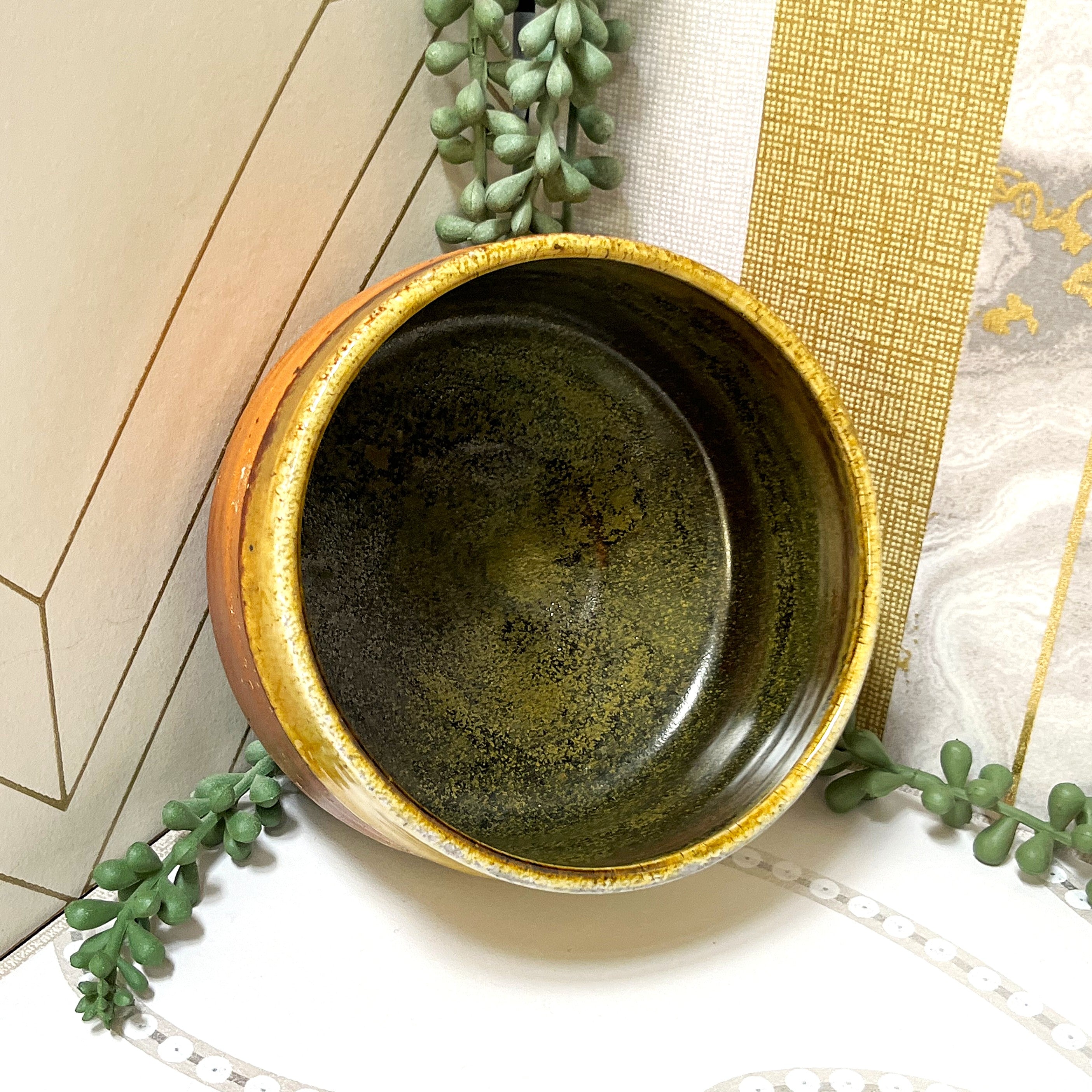 Studio Pottery: Small Bowl Mingei Pottery Style.