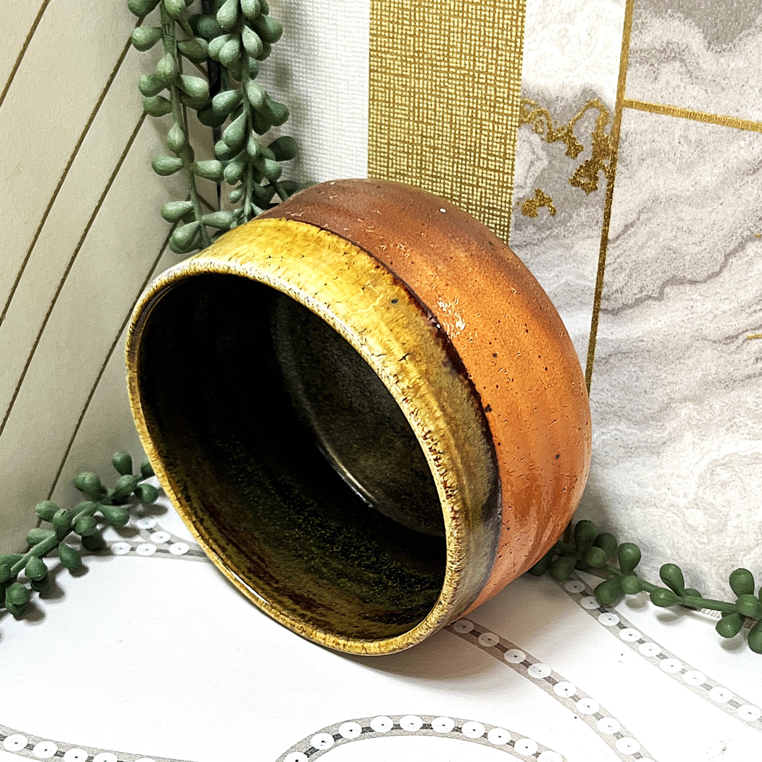 Studio Pottery: Small Bowl Mingei Pottery Style.