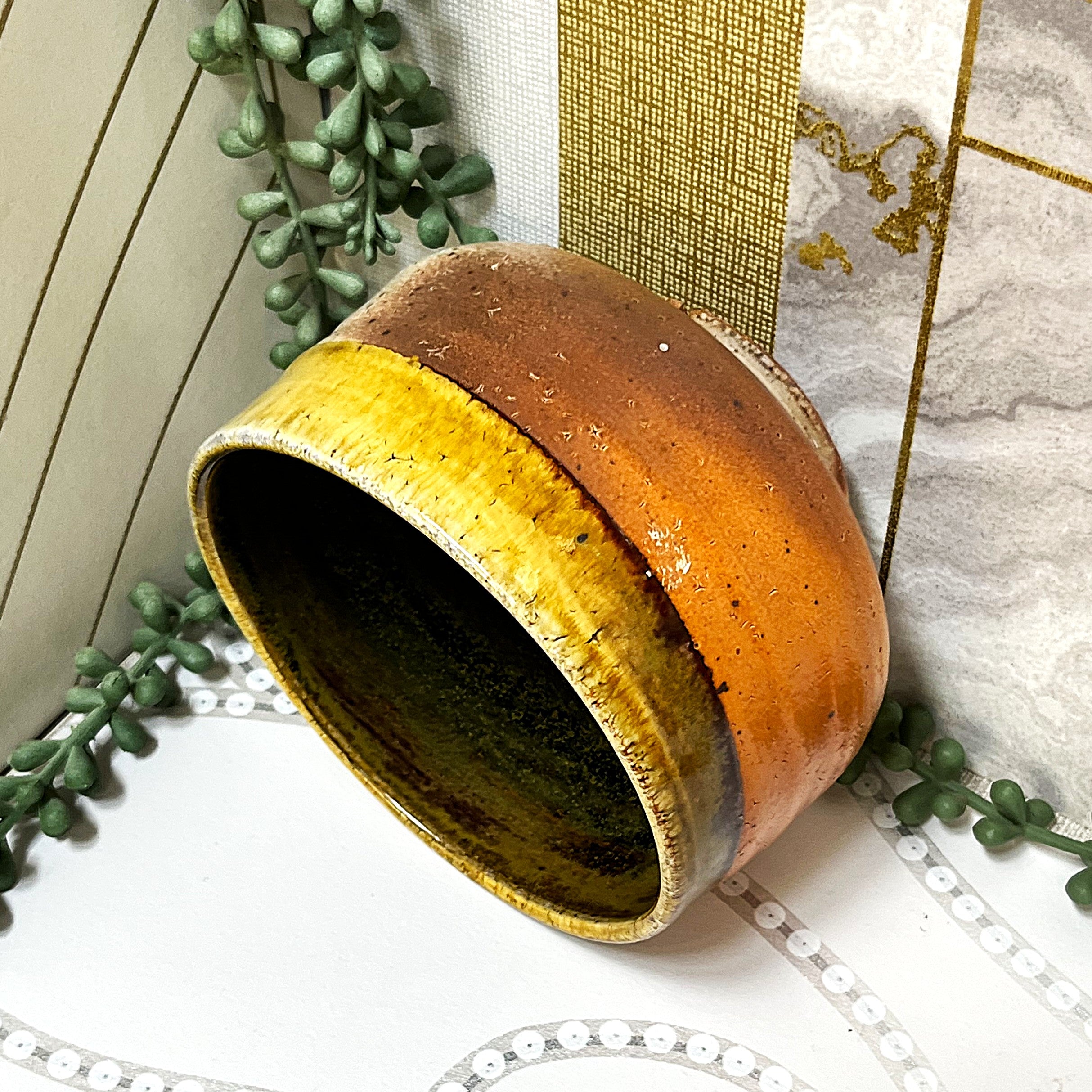 Studio Pottery: Small Bowl Mingei Pottery Style.
