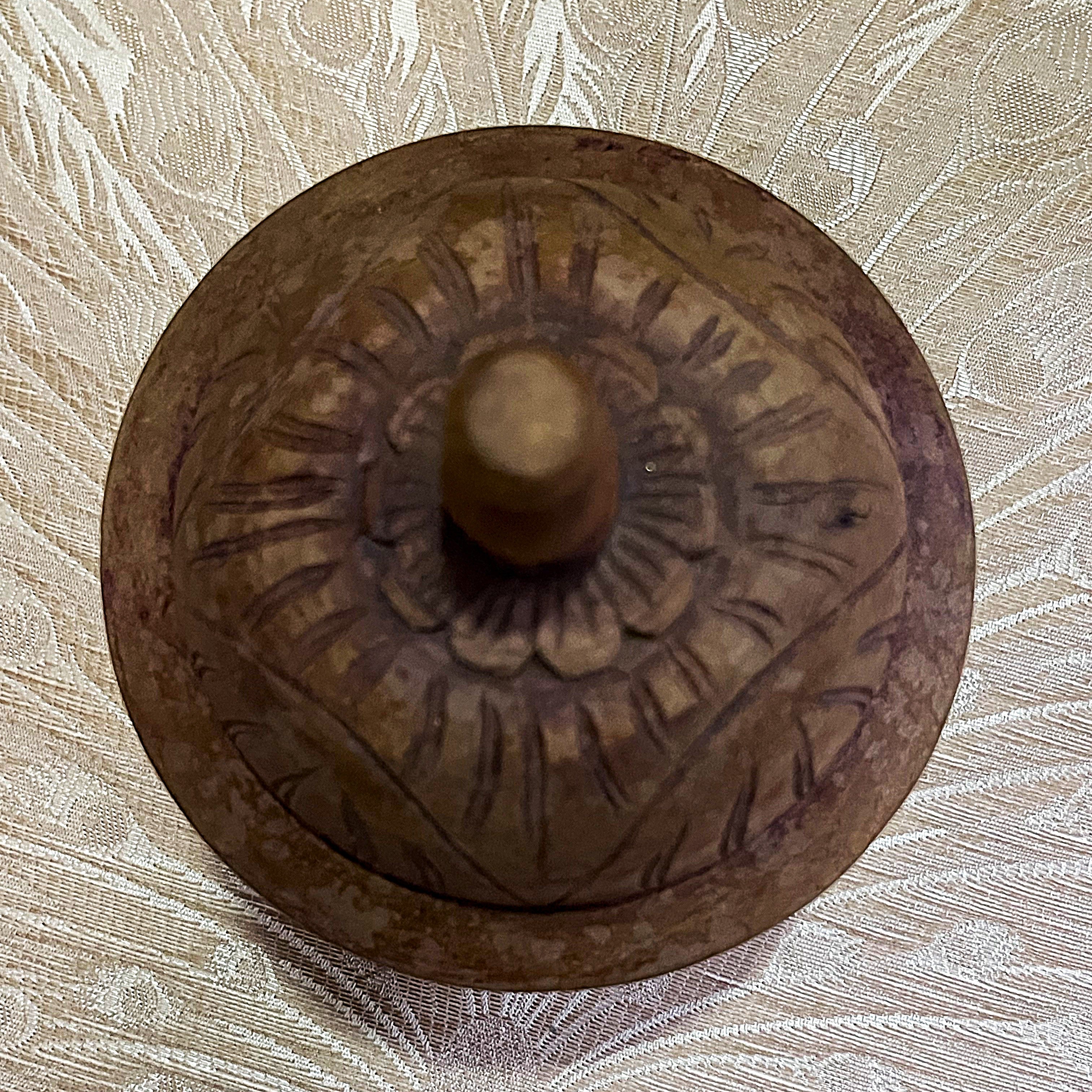 Carved Wood: Indian Rosewood Floral Tea Caddy