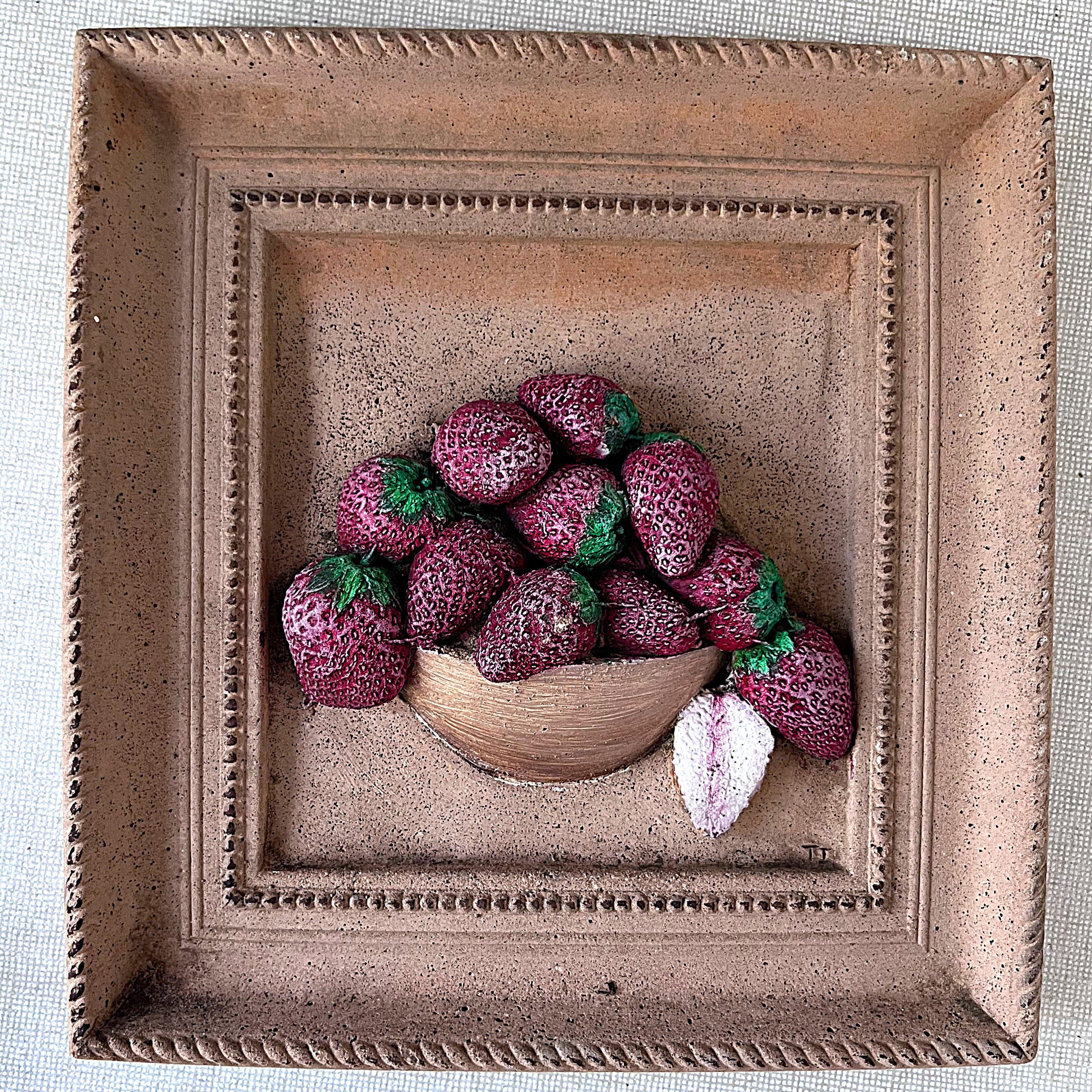 Three-Dimensional Wall Art: Red Strawberries