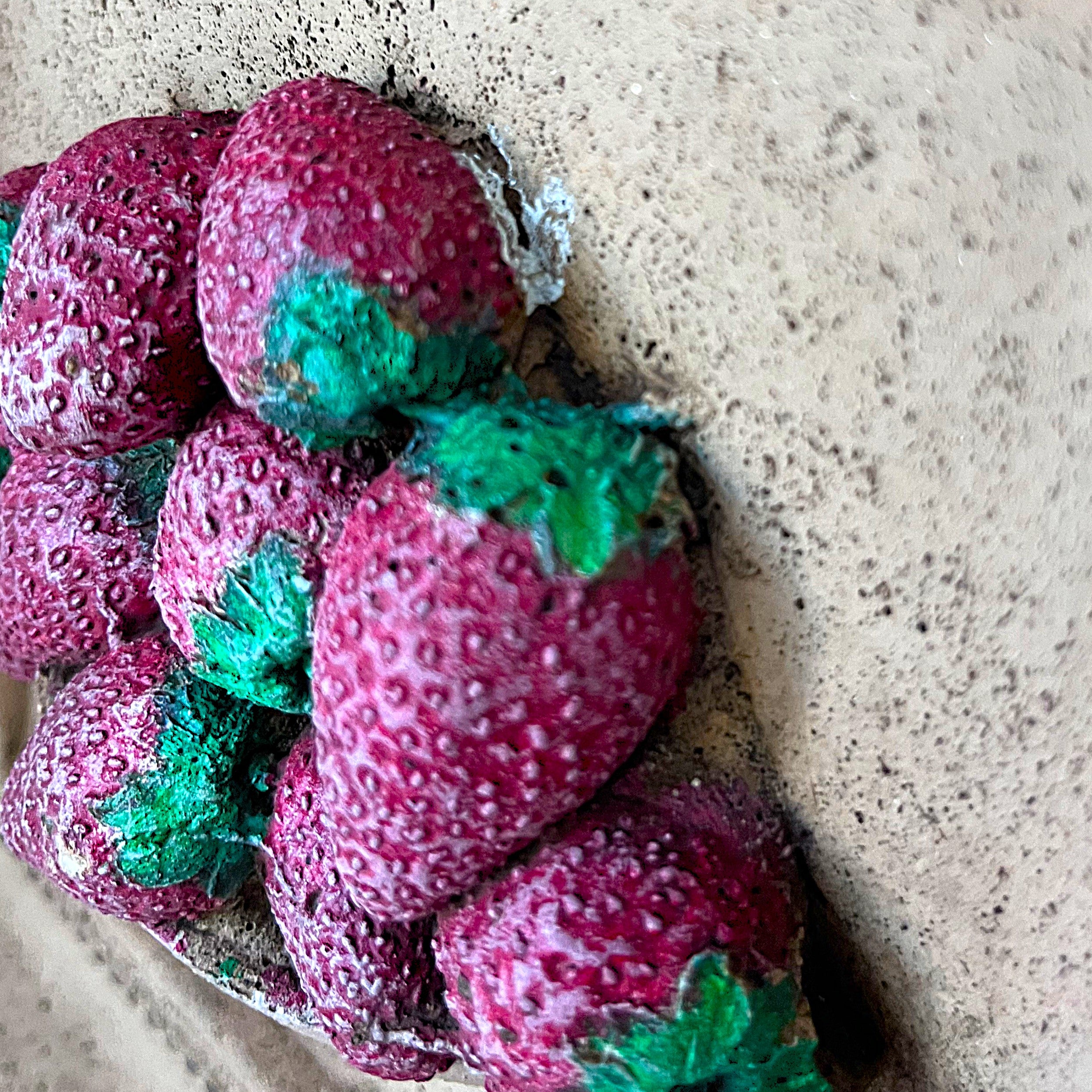 Three-Dimensional Wall Art: Red Strawberries