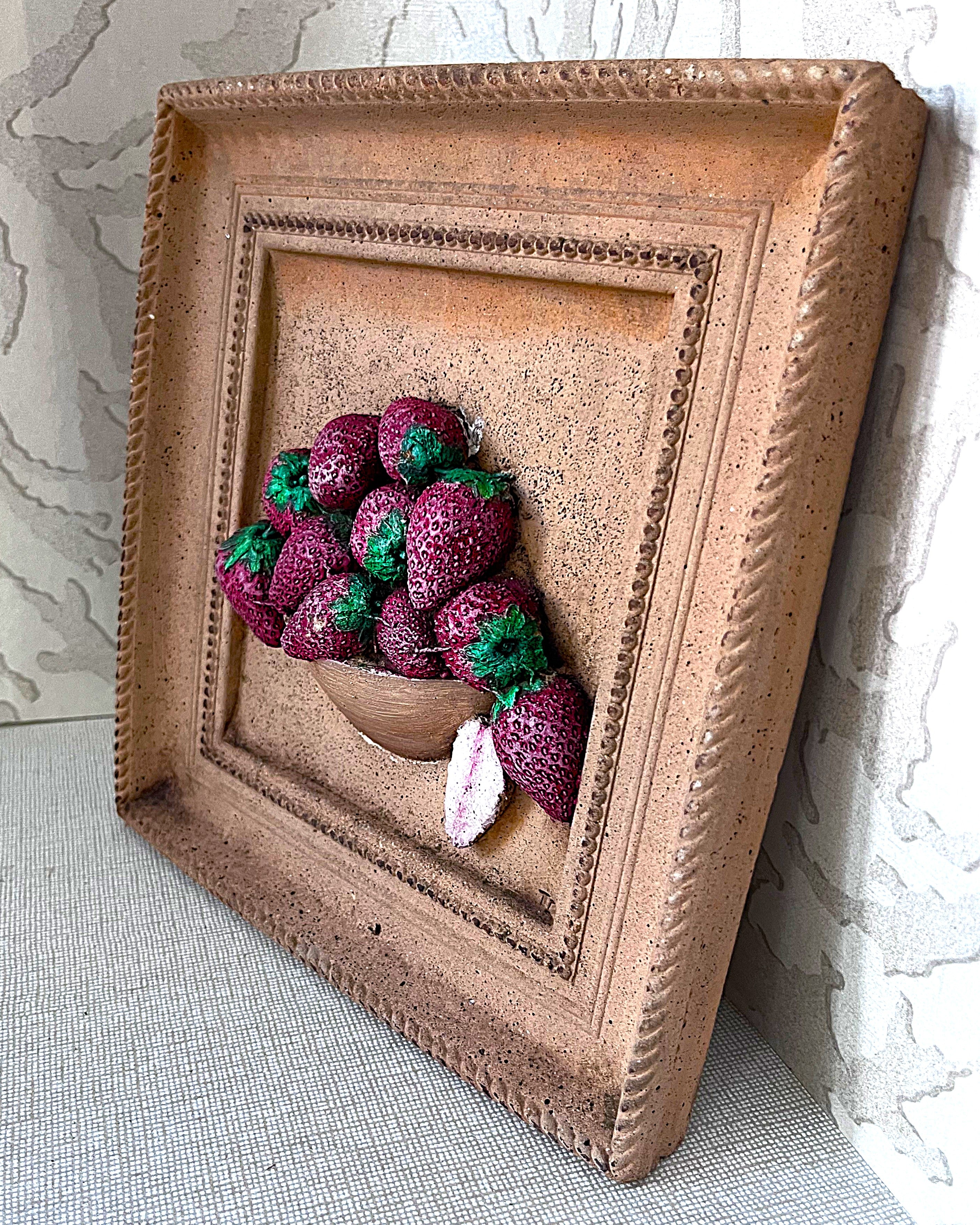 Three-Dimensional Wall Art: Red Strawberries