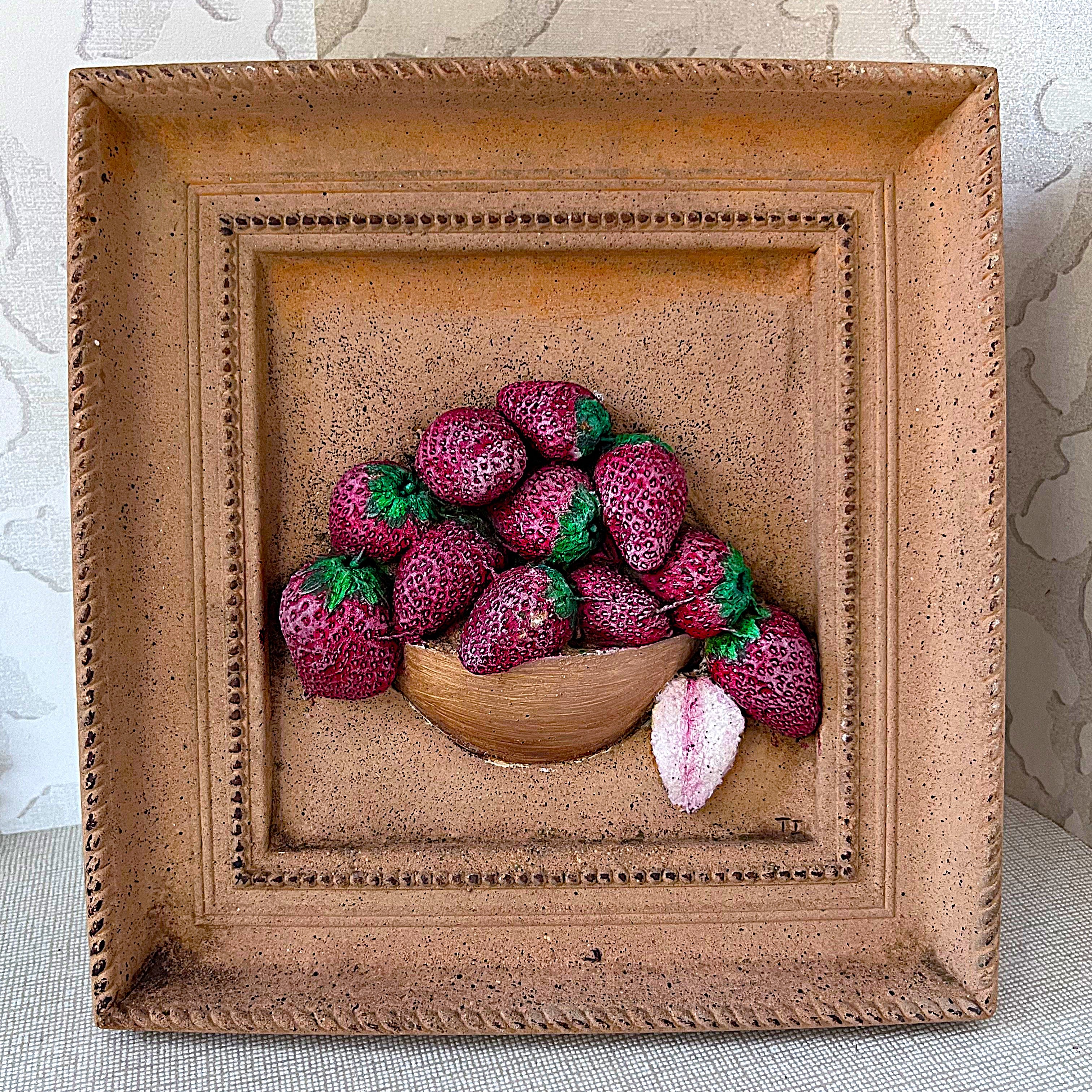 Three-Dimensional Wall Art: Red Strawberries