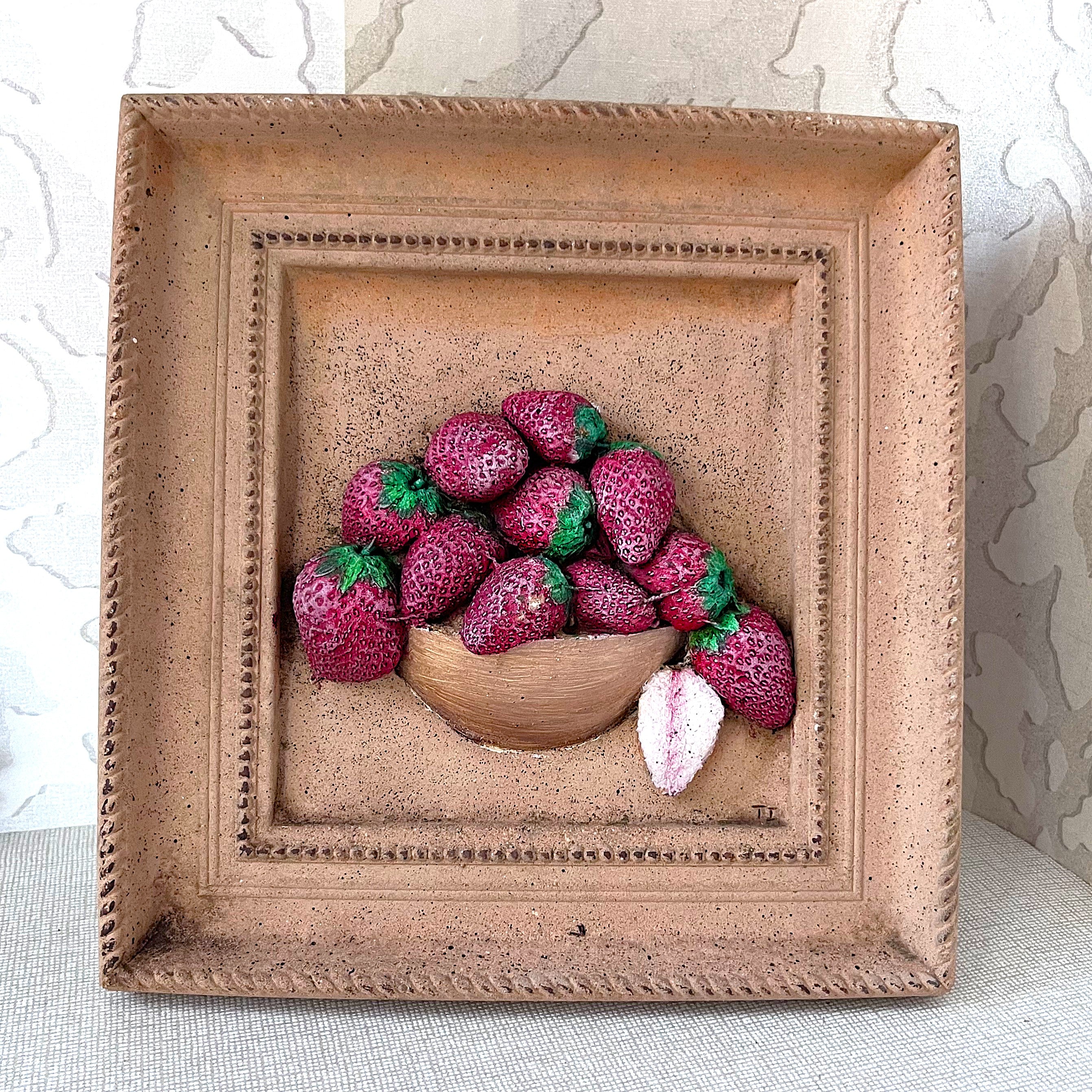 Three-Dimensional Wall Art: Red Strawberries