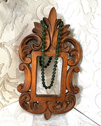 Jewellery: Translucent Deep Spinach Green Nephrite Jade Hand-Knotted 90cm Continuous Opera Strand