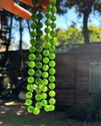 Jewellery: Translucent Deep Spinach Green Nephrite Jade Hand-Knotted 90cm Continuous Opera Strand