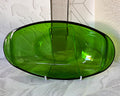 Coloured Glass: Vereco Emerald Green Oval Relish Dish