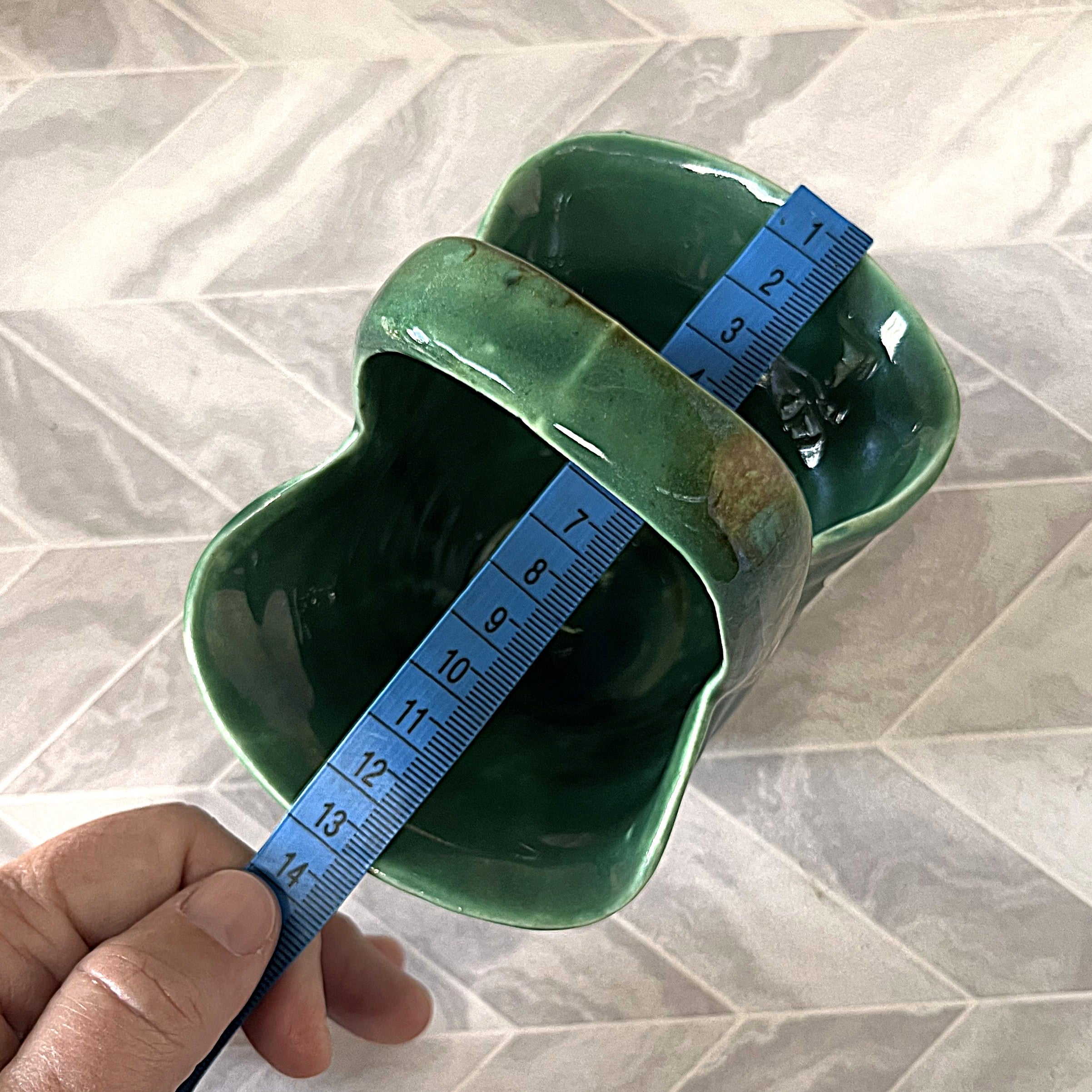 Boksburg East Potteries: Vermont Hand-Painted Floral Basket Vase
