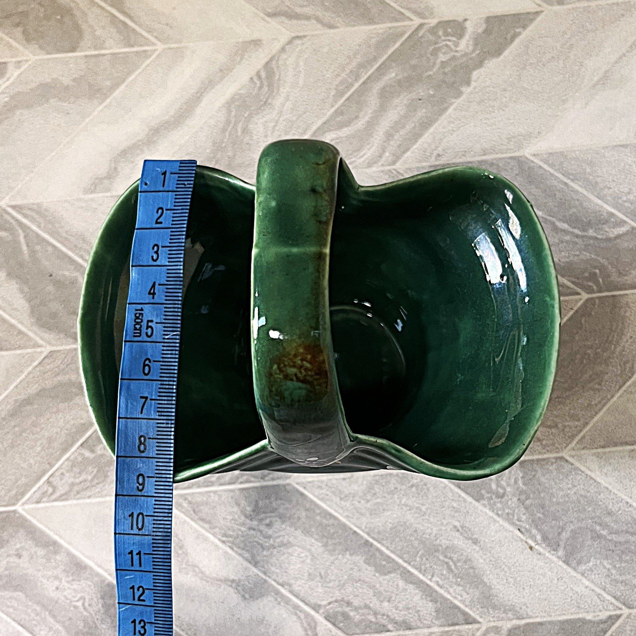 Boksburg East Potteries: Vermont Hand-Painted Floral Basket Vase
