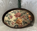Trays: Antique Victorian Gilt Tôleware Oval Gallery Serving Trays, 2
