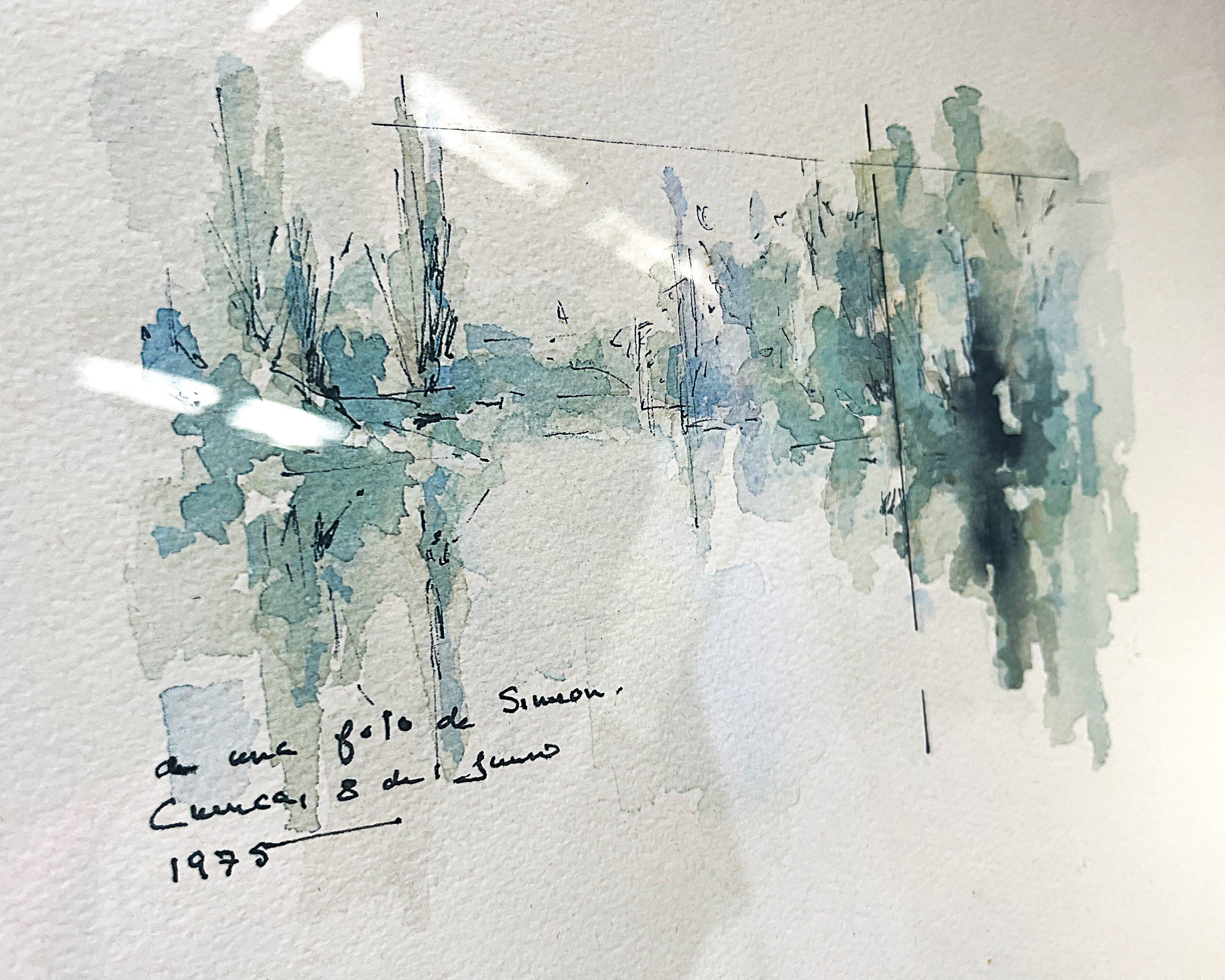 Works on Paper: Original Spanish Abstract Watercolour by Simps (Cuenca, 1975)