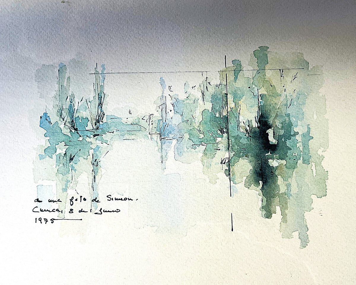Works on Paper: Original Spanish Abstract Watercolour by Simps (Cuenca, 1975)