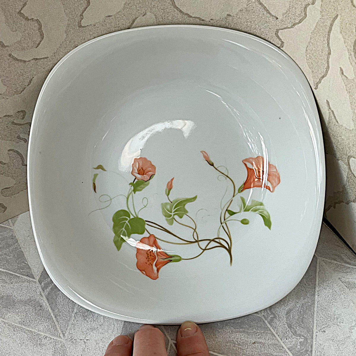 Dinnerware: Langenthal Swiss Porcelain "Morning Glory" Dessert Bowls (Set of 12)