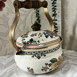 Enamel: ASTA "Old Amsterdam” Enamel Tea Kettle