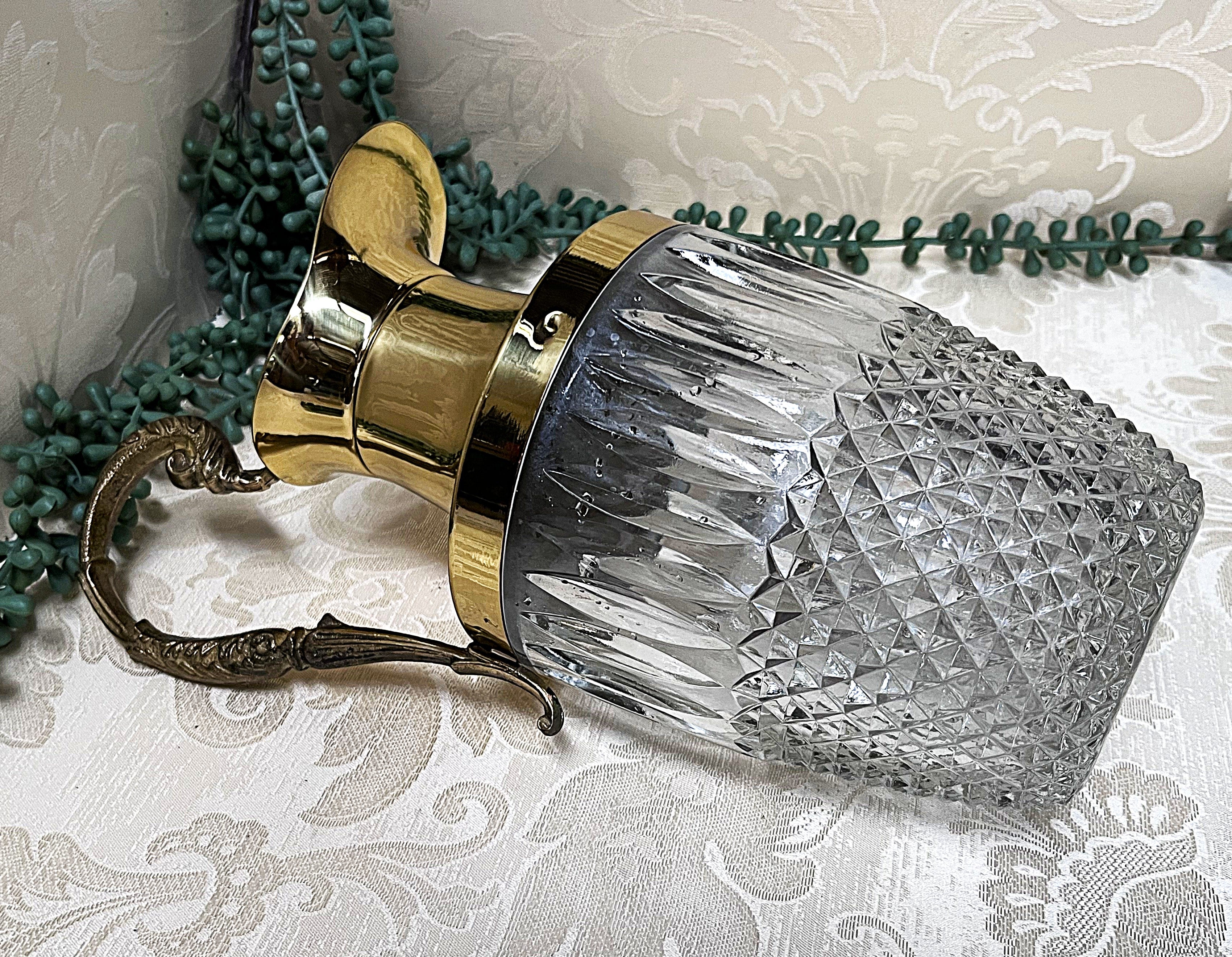 Glass Pitcher: Hollywood Regency Claret Jug