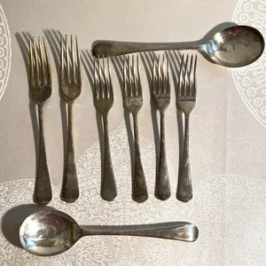 Cutlery: Cooper Brothers Fiddle-Back Plated Set, 8